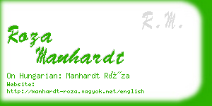 roza manhardt business card